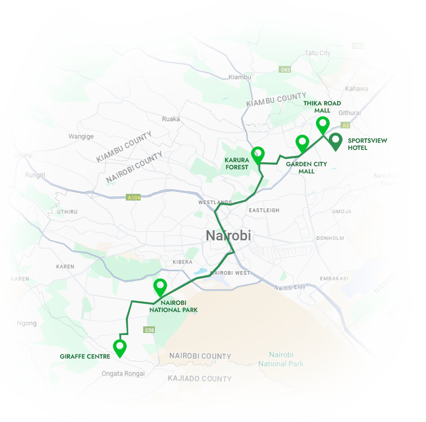 Sportsview Hotel – Location Map – Site Map